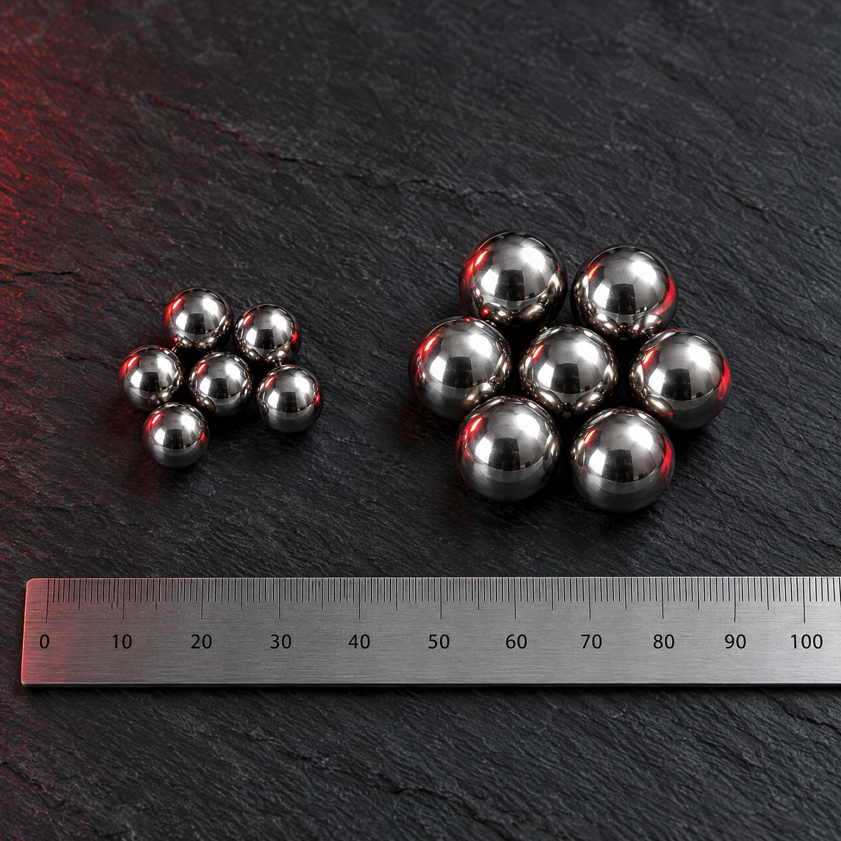 6mm vs 8mm steel balls size comparison