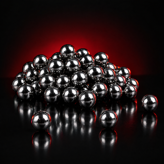 Polished 8mm steel balls hero shot