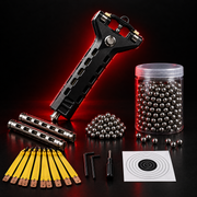 Shooter Kit (Black Model): slingshot, accessories and 300 extra steel balls